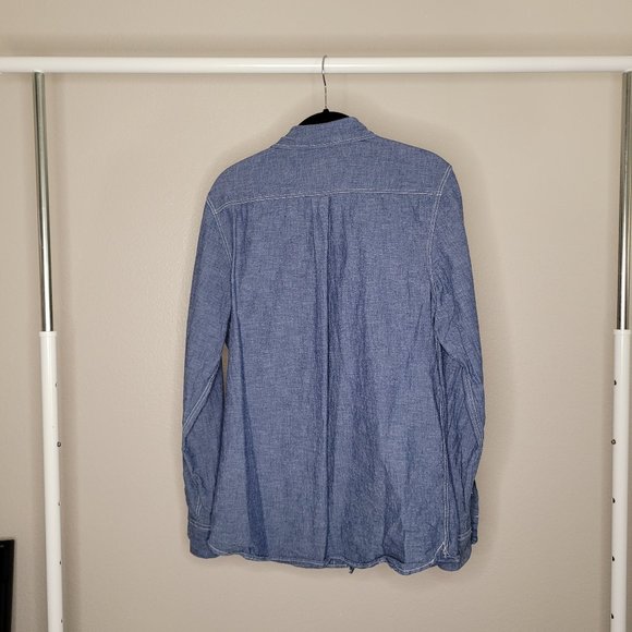 Vans Apparel Mens Chambray Button Down Shirt - Size: Small - Picture 2 of 3